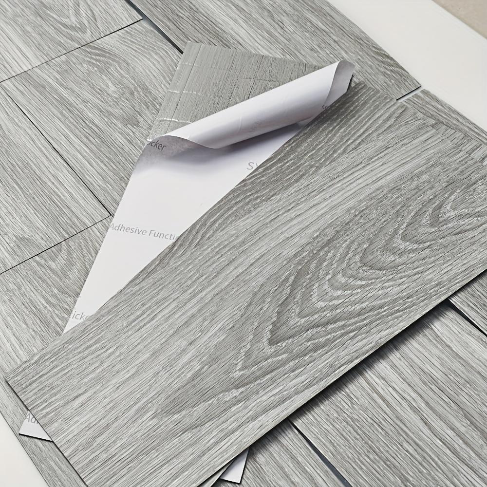 10Pcs 40x15cm PVC Floor Stickers Self-adhesive Stickers Waterproof Thickened Wood Grain Floor Stickers Stickers Living Room