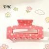 Durable Hair Clamps Colorful Polka Dot Claw Clip for Women, Sweet Macaron Style Non-slip Shark Non Damaging Gripper Thick Hair, Lightweight