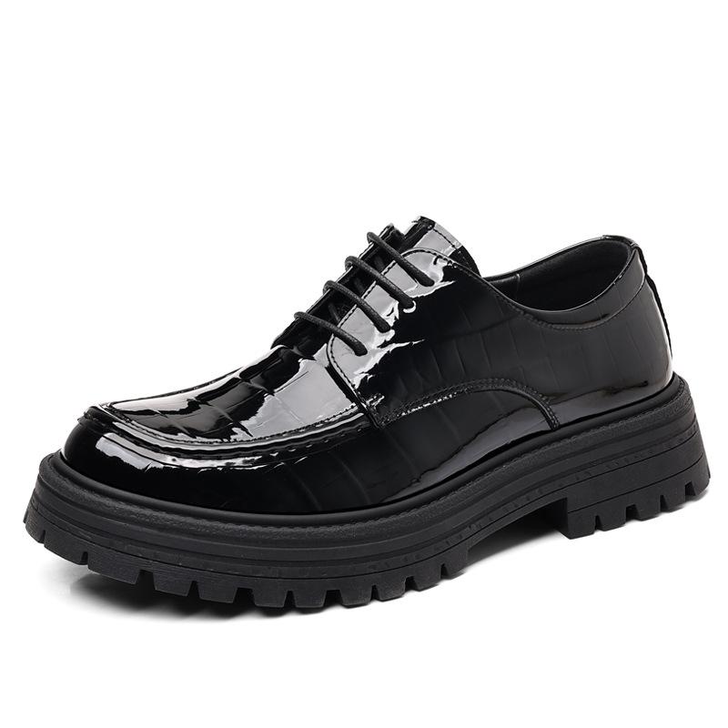 Neue Herrenschuhe Freizeit Dicke Sohle Erhöhend Arbeitsschuhe Niedrig geschnitten Herren Herbst Mode Trendig Britischer Stil Runde Zehenpartie Schuhe 38-44