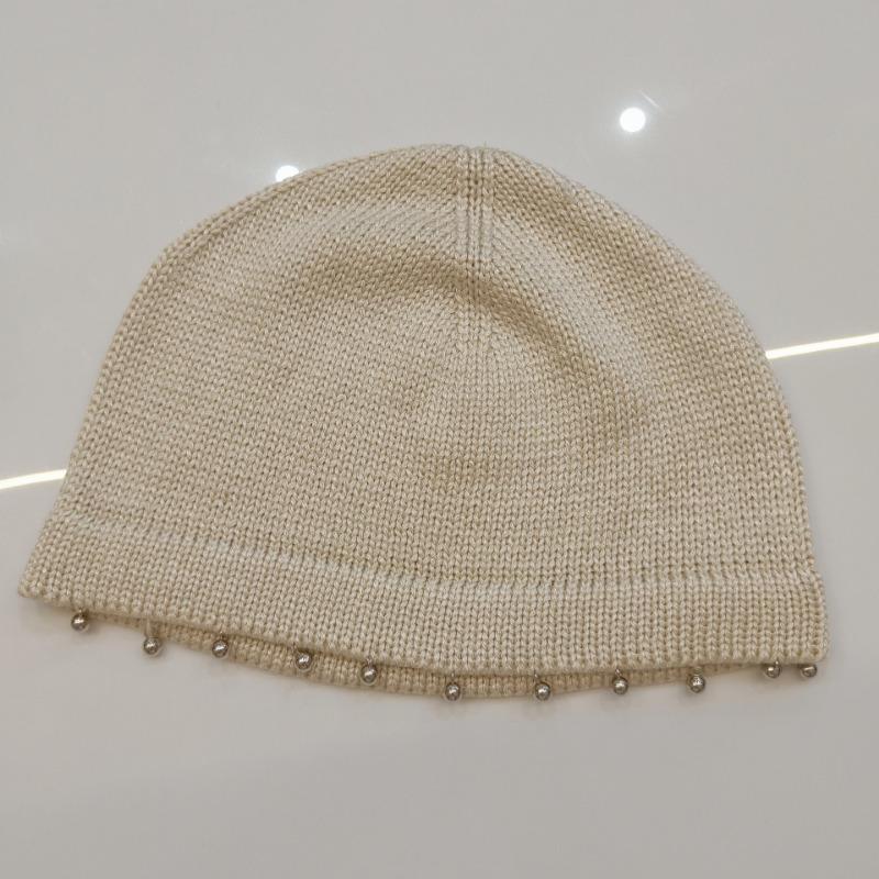 

25 Ранняя осень новая осень и зима вязаная шапка с бисером и бахромой детская показывает лицо маленькие наушники Spice girls тренд холодной шапки Head circumference 54-59CM бежевый