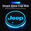 2PCS Waterproof Anti-Slip LED Car Cup Holder Luminous Coaster for Jeep Renegade Wrangler JK JL Grand Cherokee Compass Gladiator ANR1