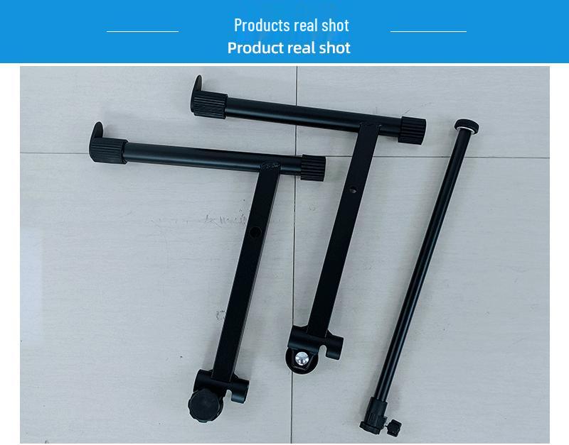 Keyboard Riser X-Stand Double-Tier Electronic Organ Performance Stand - Musical Instrument Accessory.