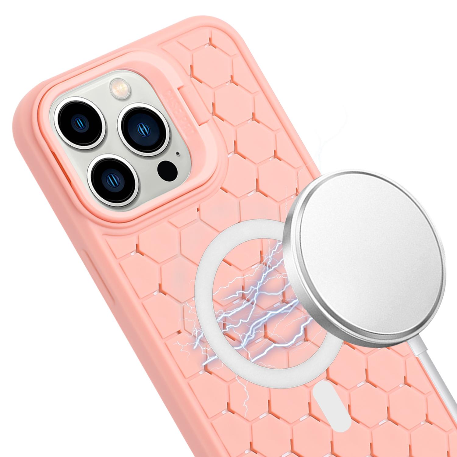 

For iPhone 16 Pro Max Case Compatible with MagSafe Kickstand Heat Dissipation TPU Phone Cover with Lanyard Black