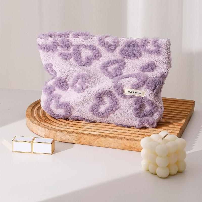 Cute Women Makeup Mini Bag Korean plush cute Portable Coin Purse Small Pouch Handbag Kawaii Female Cosmetic Storage Zipper Bag