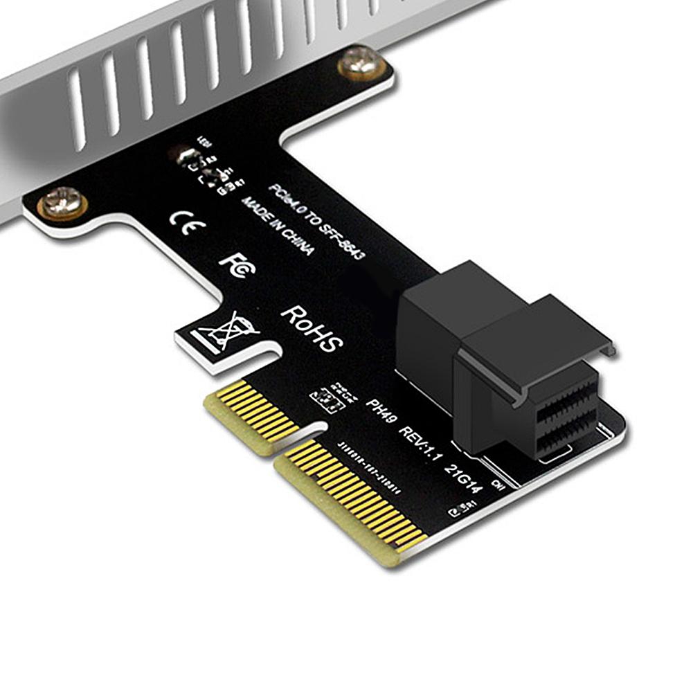 PCI E To SFF-8643 Riser Card PCI-EX4/X8/X16 PCIE X4 To SFF8643 Expansion Card Solid State Drive Adapter