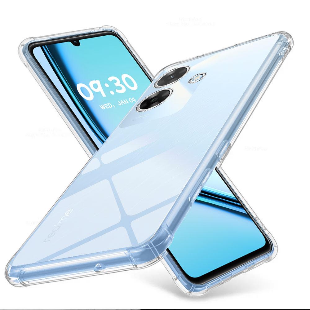 Phone Case For Realme Note 60 50 Case Clear Soft Silicone Shockproof Airbag Bumper For Realme Note 50 4G Back Cover Fundas Coque
