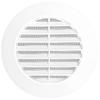Grille D'aération - KOTARBAU - Ronde - Diamètre 100 Mm - Plastique Blanc - Moustiquaire Intégrée