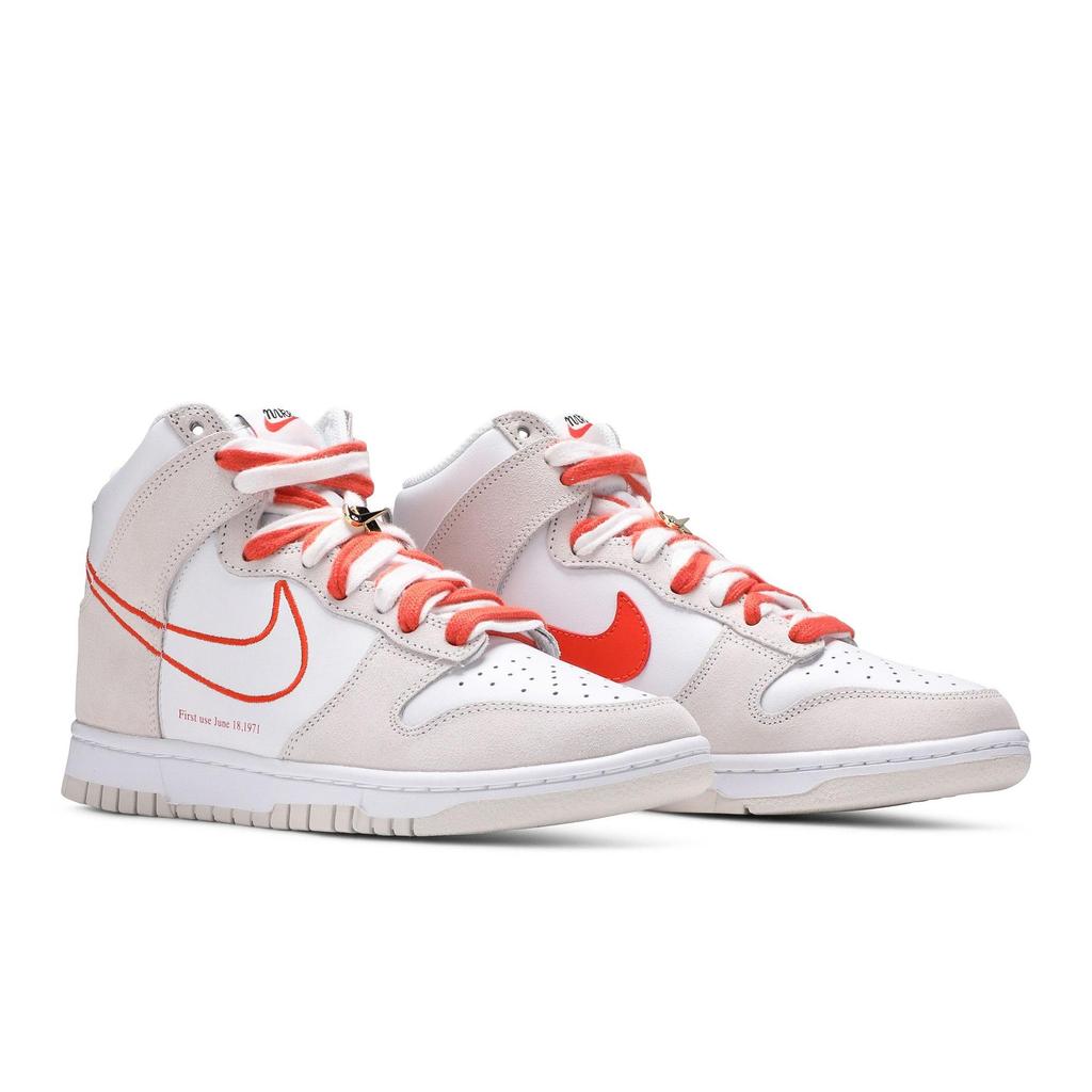 Nike Womens Dunk High SE 'First Use Pack - White Orange' (women's Sizes) White / Summit White / Orange Skateboard Shoes DH6758 100