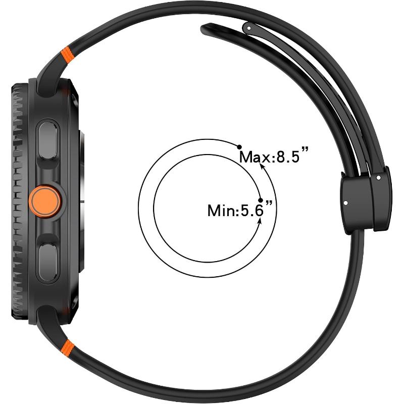Silicone Sport Replacement Straps For Samsung Galaxy Watch 8 Classic / Watch 8 40mm 44mm, Magnetic Folding Clasp ,3-Piece
