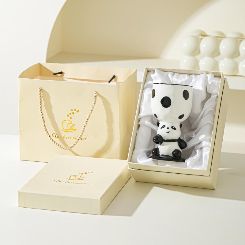 Cartoon Cute Birthday Gift Hand Painted Goblet Ice Cream Creative Drink Dessert Cupcake Ceramic Cup Aromatherapy Table