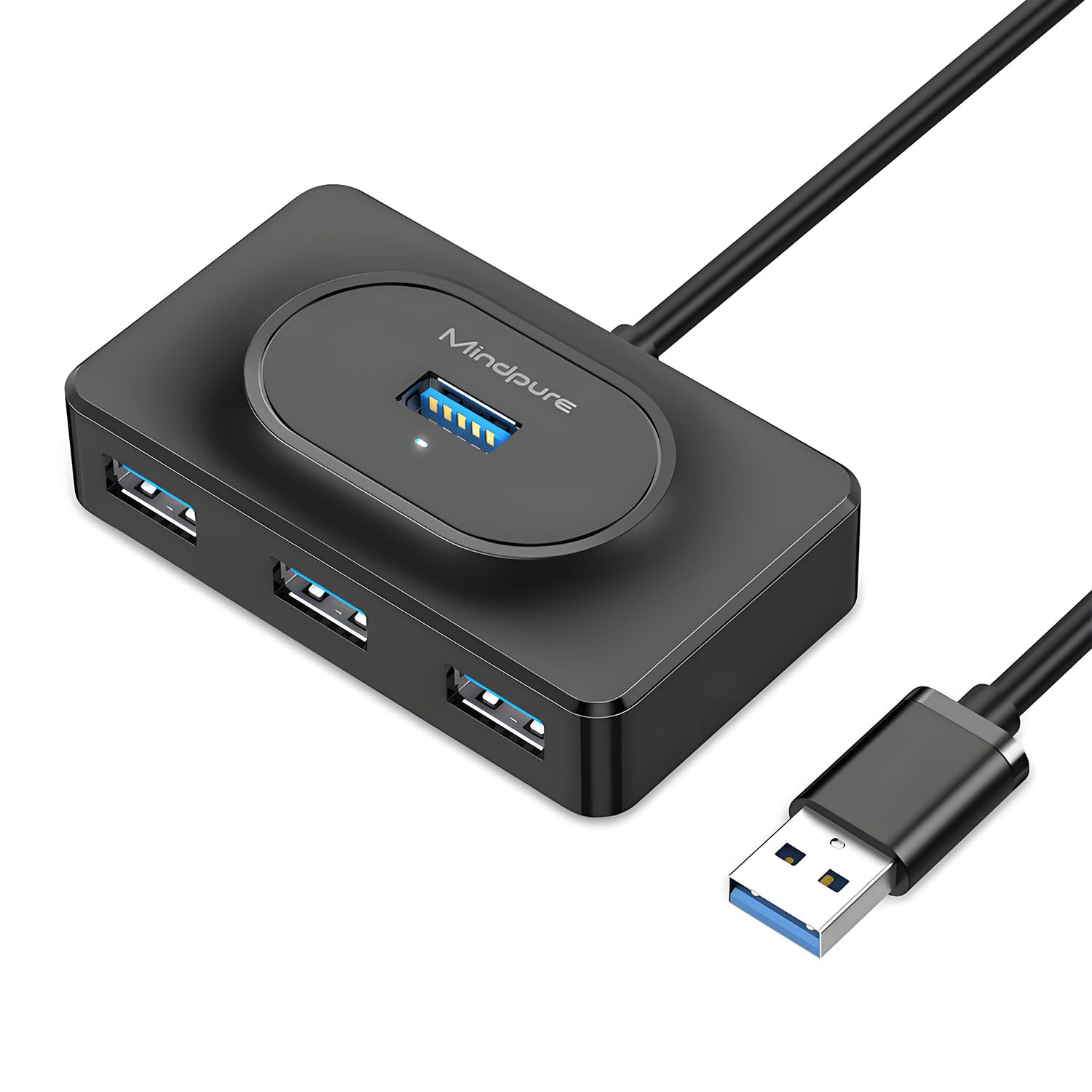 

Mindpure USB 30cm Simultaneous 5Gbps Data Power Compatible with Surface Mac and More 3.0 Hub, Cable, 4-Port Use, High-Speed Transfer, 4-in-1