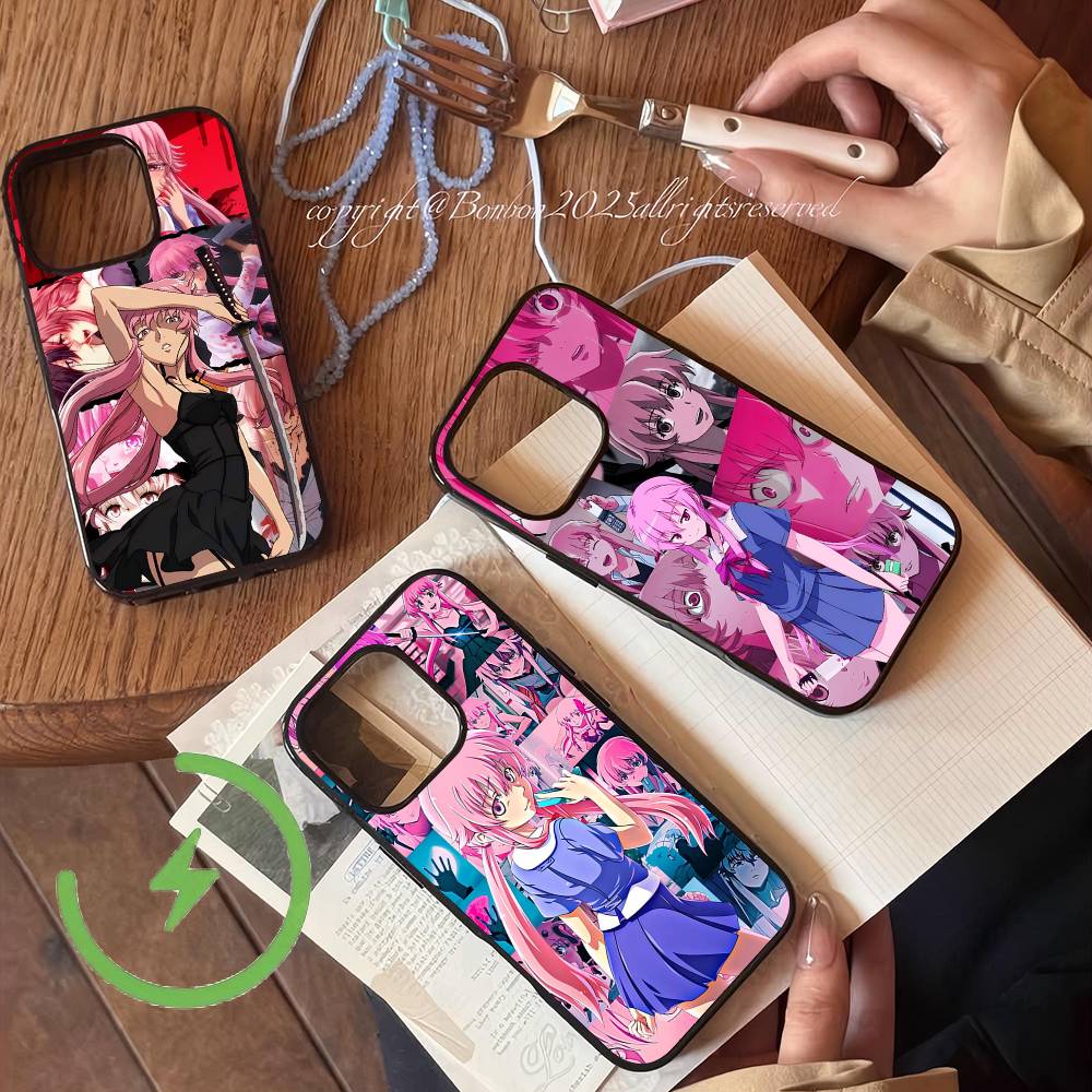 Future Diary Gasai Yuno Magnetic For Magsafe Wireless Charge Phone Case For IPhone 17 Air 16 15 Plus 14 13 12 11 Pro Max