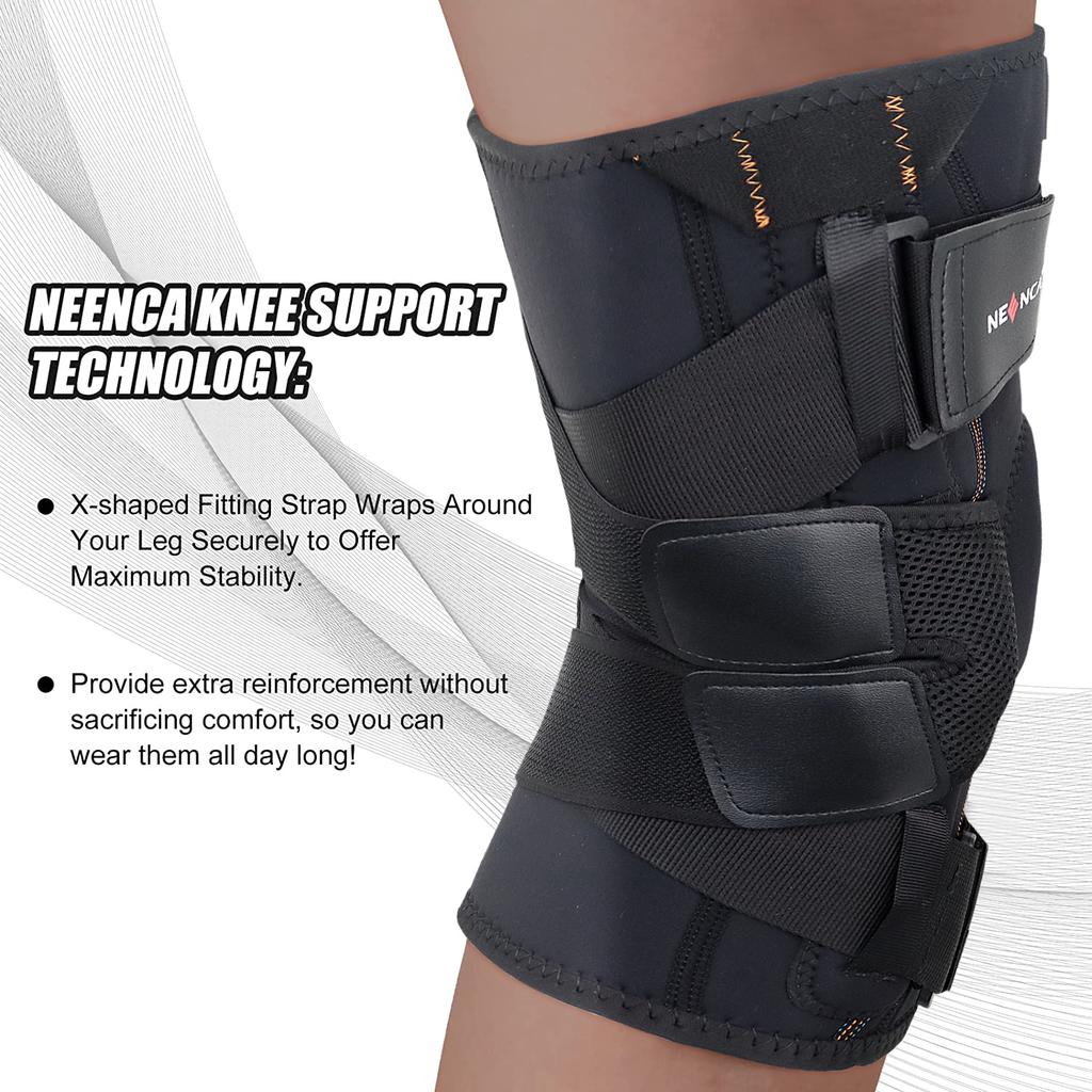 Hinged Knee Brace For Knee Pain With Side Stabilizers Women Men Knee Pad Meniscus Tear Patella Gel Pads Knee Support Acl Mcl
