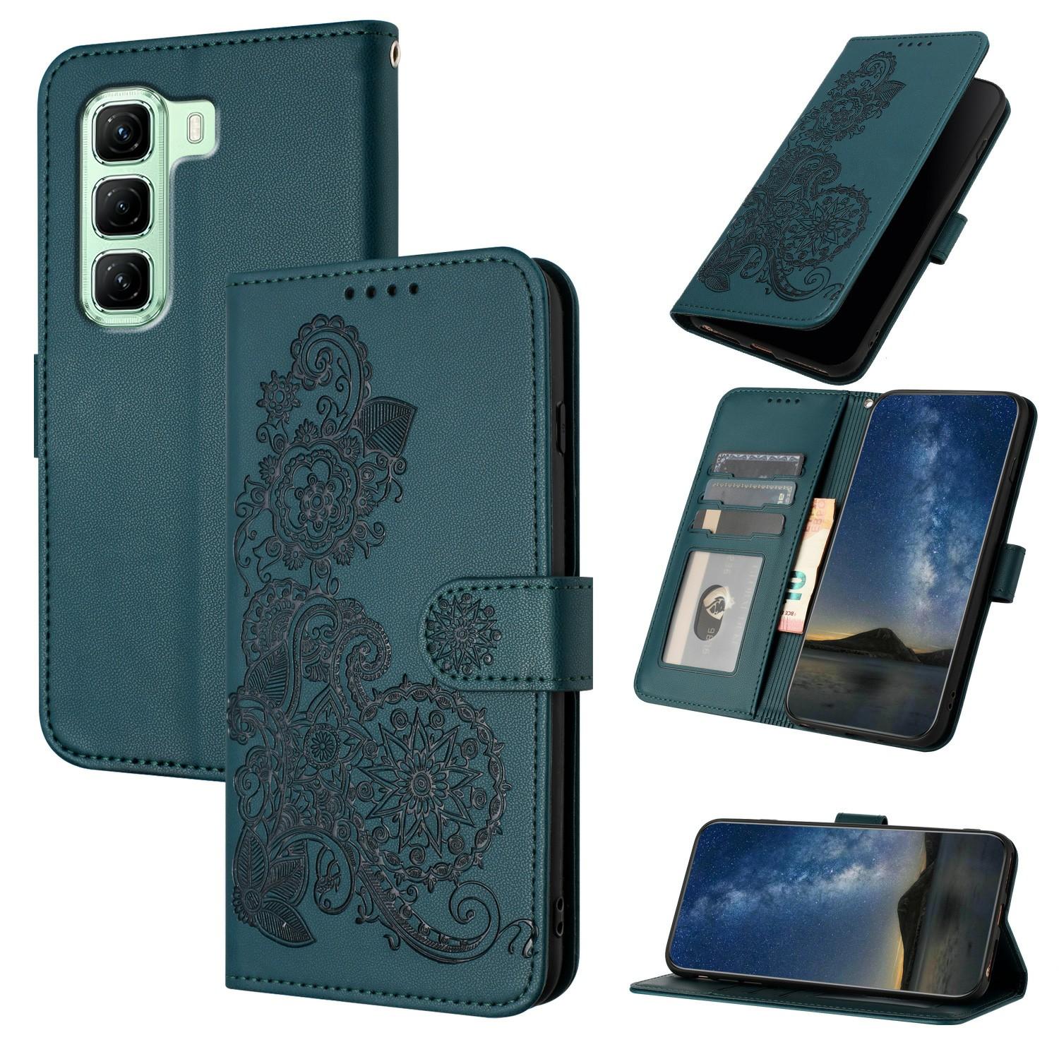 

For Infinix Hot 50 5G Phone Cases Mandala Flower Leather Wallet Mobile Cover with Strap G