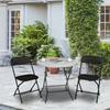 6pcs Injection Molding Classic Garden Plastic Folding Chair Black