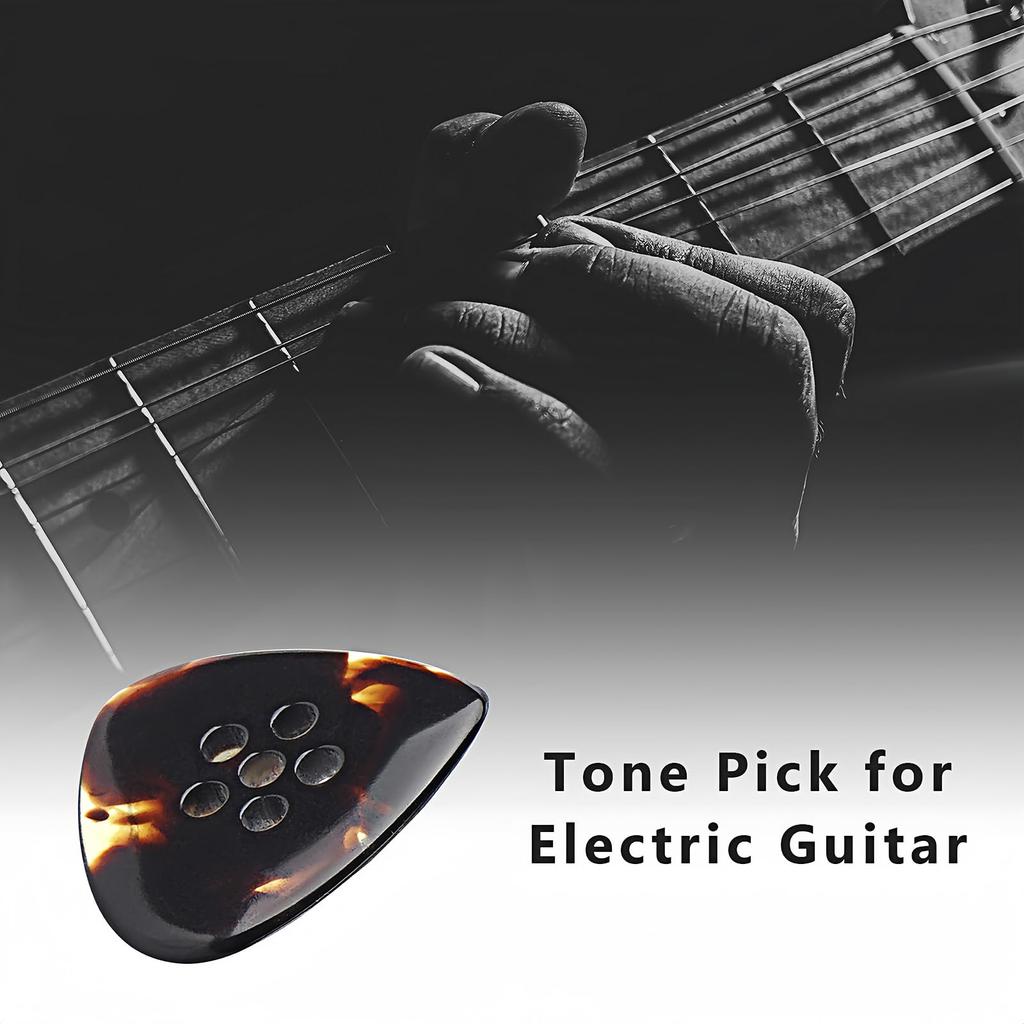 Musiin Handcrafted Extra Thick Heavy Flat Picks for Electric and Blues Guitars 3-in-1 Multi-Style Non-Slip Bass, Acoustic, Jazz,