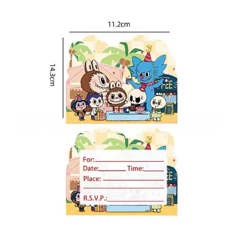 2 Cartoon-themed party paper plates, party supplies, tableware sets, children's birthday decorations