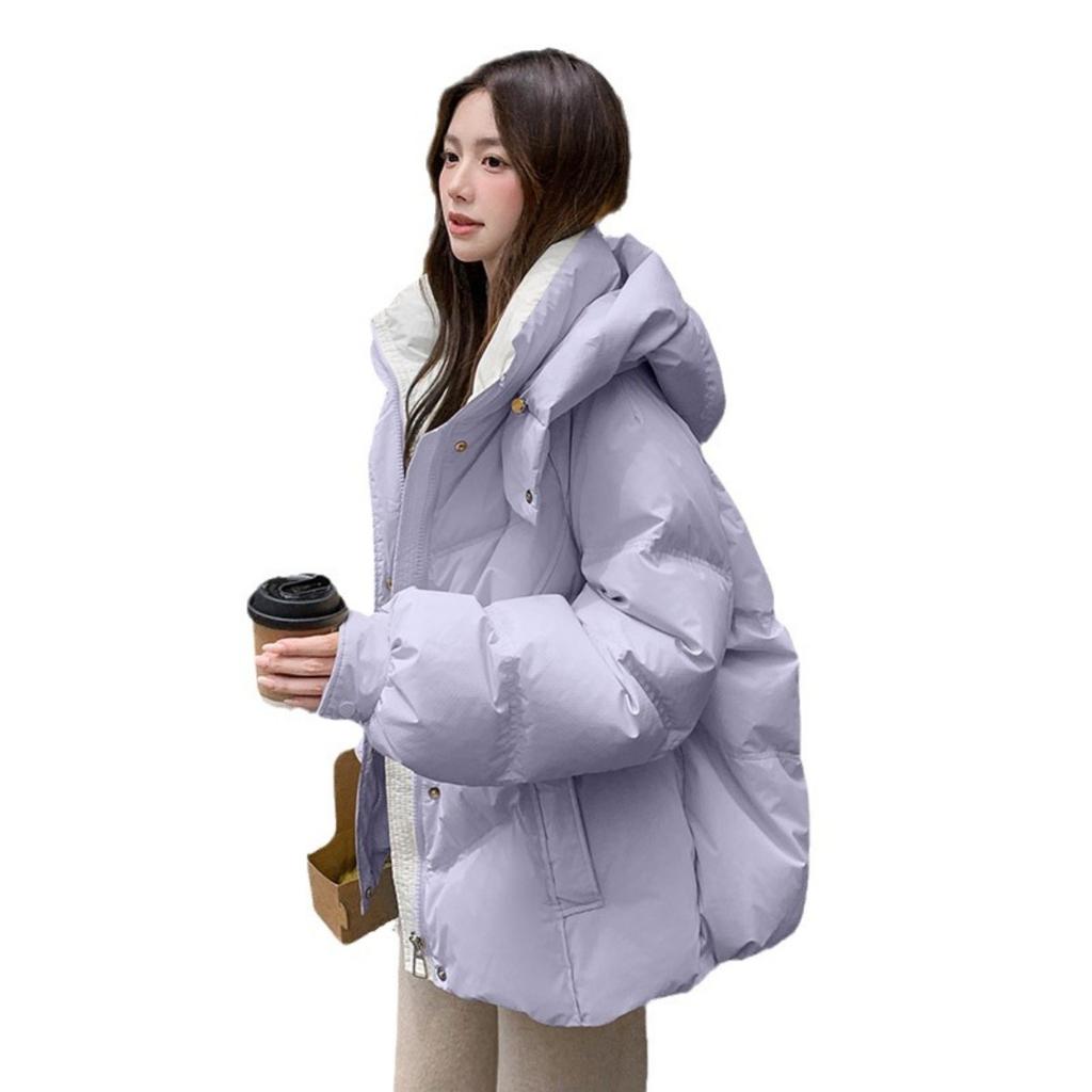 New Winter Women's Hooded Padded Coat, Loose Thickened Puffer Jacket, Fashion Niche Design Oversized Bread Coat For Women