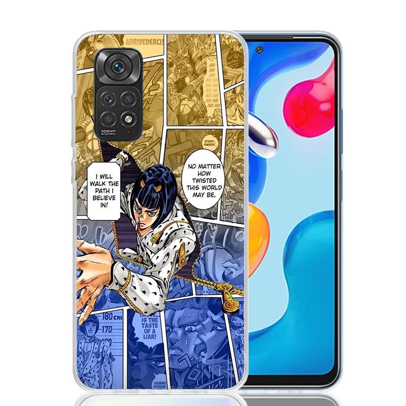 JoJo Adventure Bruno Buccellati Phone Case For Xiaomi Redmi Note 15 14 13 12S 12 Pro Plus 11S 11E 11 11T 10S 10 Art Soft Pattern