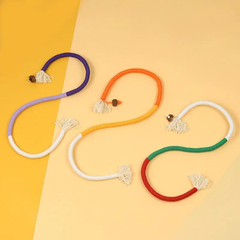 1Pcs Cat Toys Interactive Molar Cotton Rope Toys Silvervine Cat Teaser Toy Clean Mouth Kitten Play Toy Pet Supplies Accessories