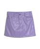 High School Disco Star Rivet Vegan Leather Skirt_Purple