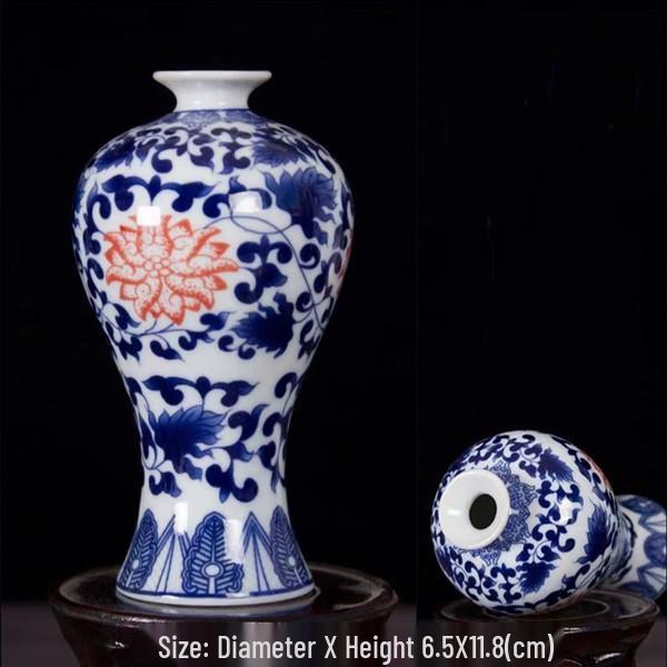 Antique Blue and White Chinese Porcelain Vase - European & American Handicraft for Flower Arrangements