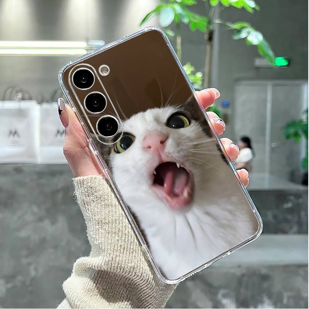 Funny Cat Memes Phone Case For Samsung GalaxyGalaxyA10,12,13,20,21s,22,31,32,52,71,72,73,Soft Transparent Cover Samsung a30 a20