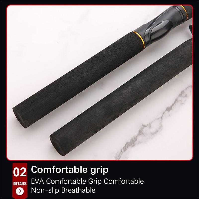 1 Pcs Black Luya Rod Water Drop Wheel Fishing Rod Fishing Accessories