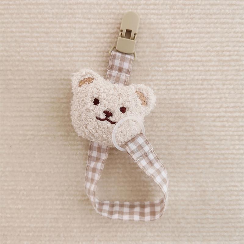 Cadena para Chupete de Bebé Oso de Dibujos Animados Anti-Pérdida Correa para Chupete Encantador Mordedor y Soporte para Chupete Cordón Cinturón Anti-caída