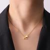 Cazador Mini Heart Initial Letter Pendant Necklaces for Women Stainless Steel A-Z Alphabet Choker Chain Jewelry Valentine Gift
