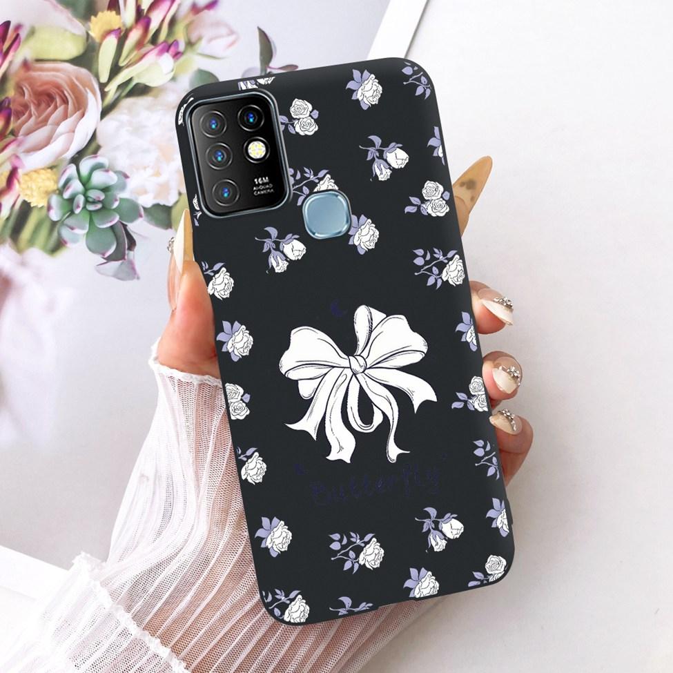 Case For Infinix Hot 10 Cover Aesthetic Cute Cat Fashion Funny Painted Bumper For Infinix Hot10 X682B X682C Casing