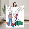 Couverture Polaire Simon Super Lapin Couverture Laine Légère Fine pour Chambre à Coucher Pièce de Tapis