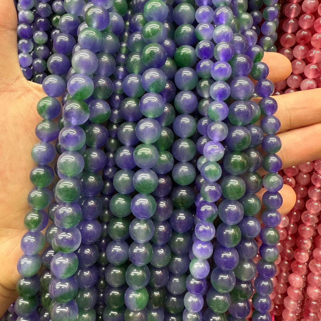 Natural Two-Tone Chalcedony Flower Beads for Handmade Jewelry
