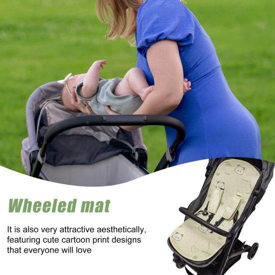 Universal-Kinderwagenmatte, atmungsaktive Kinderwagenabdeckung, Gurtschutz, Cartoon-Muster, Kühlmatte für Kinderwagen im Sommer