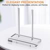 Practical Clear Display Stand Heavy Movable Tabletop Art Display Acrylic Collection Book Rack For Albums Documents Books