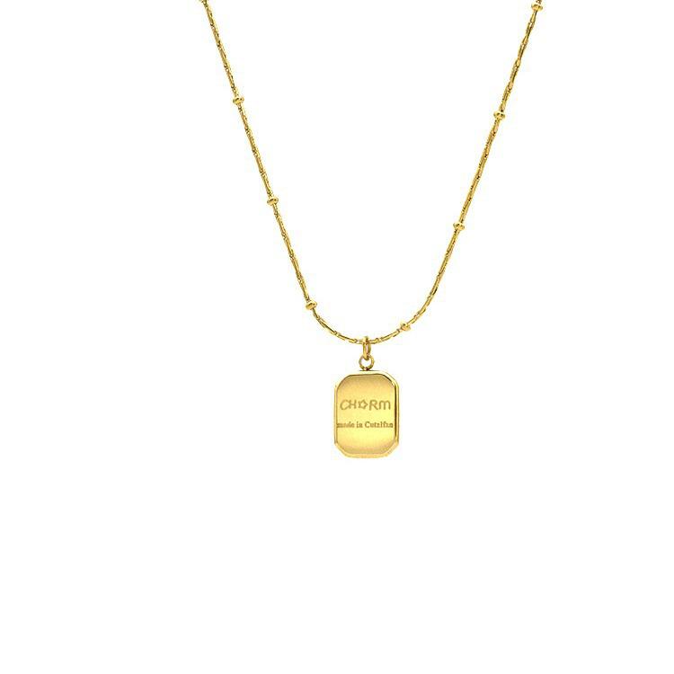 Colier din Oțel Titan Placat cu Aur de 18K, Lanț Claviculă de Înaltă Calitate pentru Femei - Bijuterii care nu se Decolorează