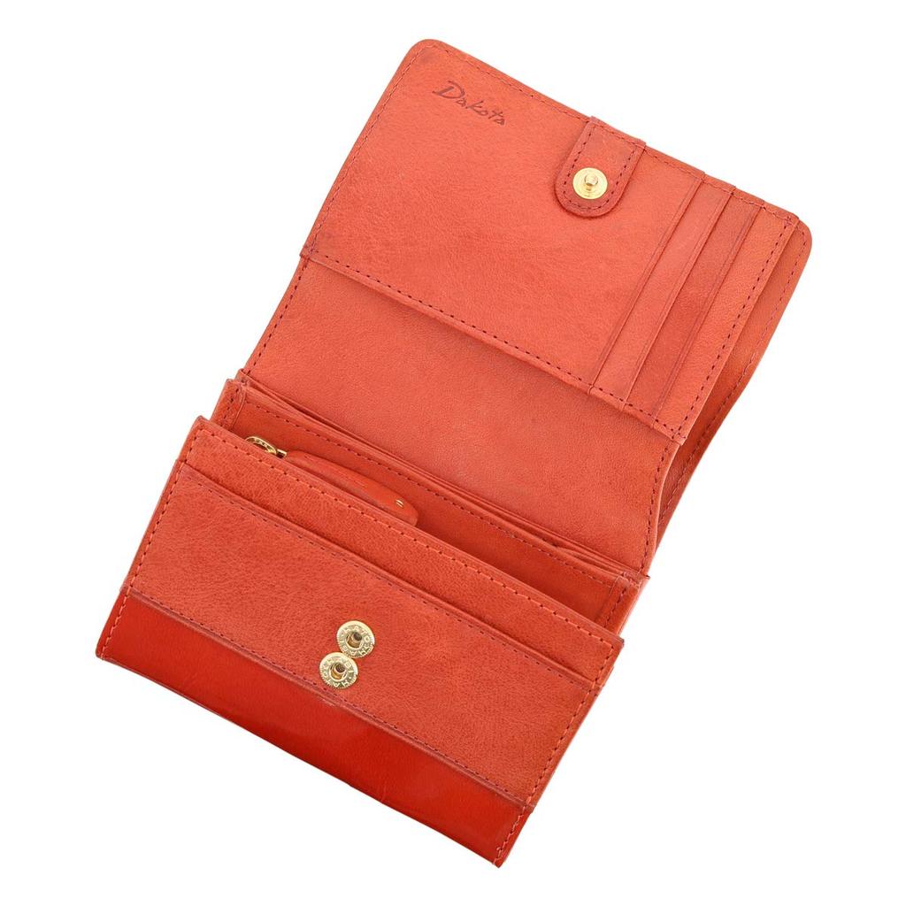 Bifold Wallet with Coin Purse Genuine Leather Grosso Camel [Dakota] Women's DA-36462-45