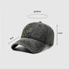 Sunday Foreve Embroidered Leopard Patchwork Baseball Cap Distressed Hip Hop Peaked Cap Washed Cotton Sunscreen Trucker Hat