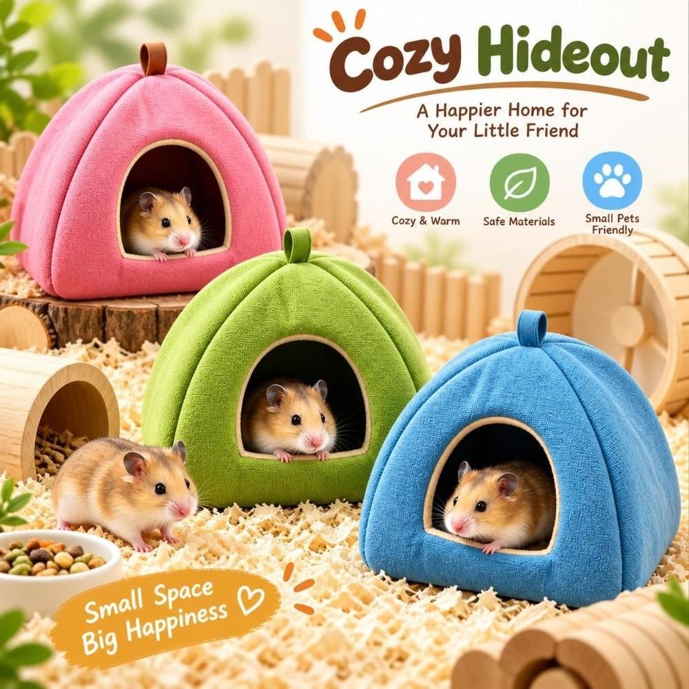 Cotton Line Guinea Pig House Hanging Loop Small Pet Bed Portable Hamster Shelter Small Pets
