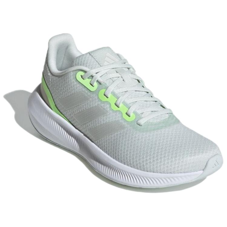 adidas Runfalcon 3.0 Comfortable Non-Slip Durable Low-Top Running Shoes Women Sneaker Light-Gray Green IE0750