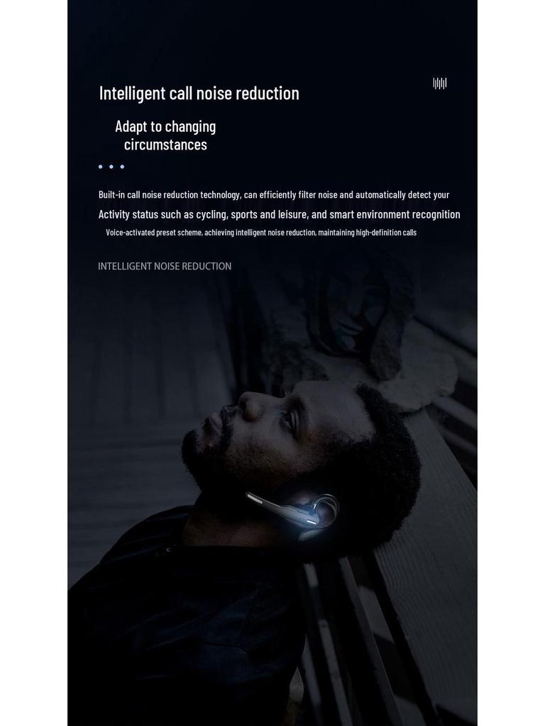 Single-sided Multi-point Bluetooth Headset with Long Battery Life for Car and Sports Use