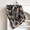 Women Cashmere Scarf Winter Paisley Patterned Thick Warm Blanket Scarf Cashew Flower Scarves Fashionable and Luxurious