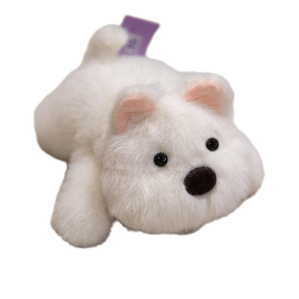 

Soft Cartoon Animal Fridge Magnets 14cm Size Stuffed Animal Plush Toy Refrigerator Use White Dog
