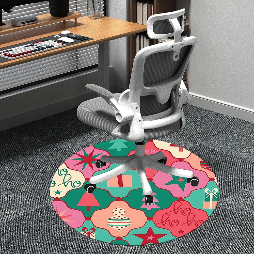 

1pc Christmas ornaments Office Round Rug, Non-slip, Soft and Durable Office Rug for Interior Decoration, Perfect for Office, Beautiful Decoration yy26 80cm by 80cm