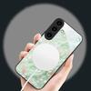 Beautiful white flowers suitable for Samsung Galaxy S26 Ultra S20 FE S21 S22+ 23 Plus S24 Ultra 25 Edge black Glass Phone Casee