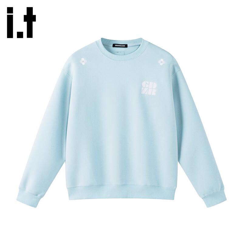 GROUND ZERO Unisex Letter Embroidered Sweatshirt