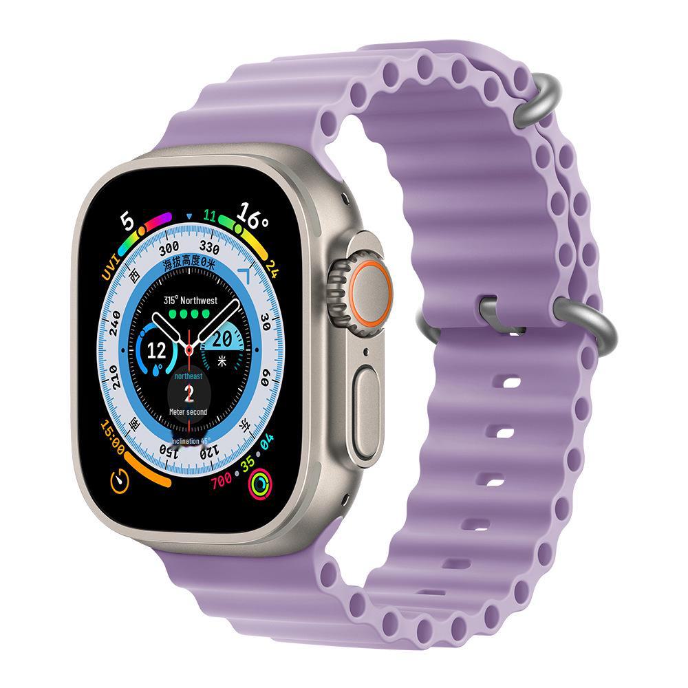 Ремешок из двухцветного силикона Apple Marine для часов 8/7/SE/Ultra Sports