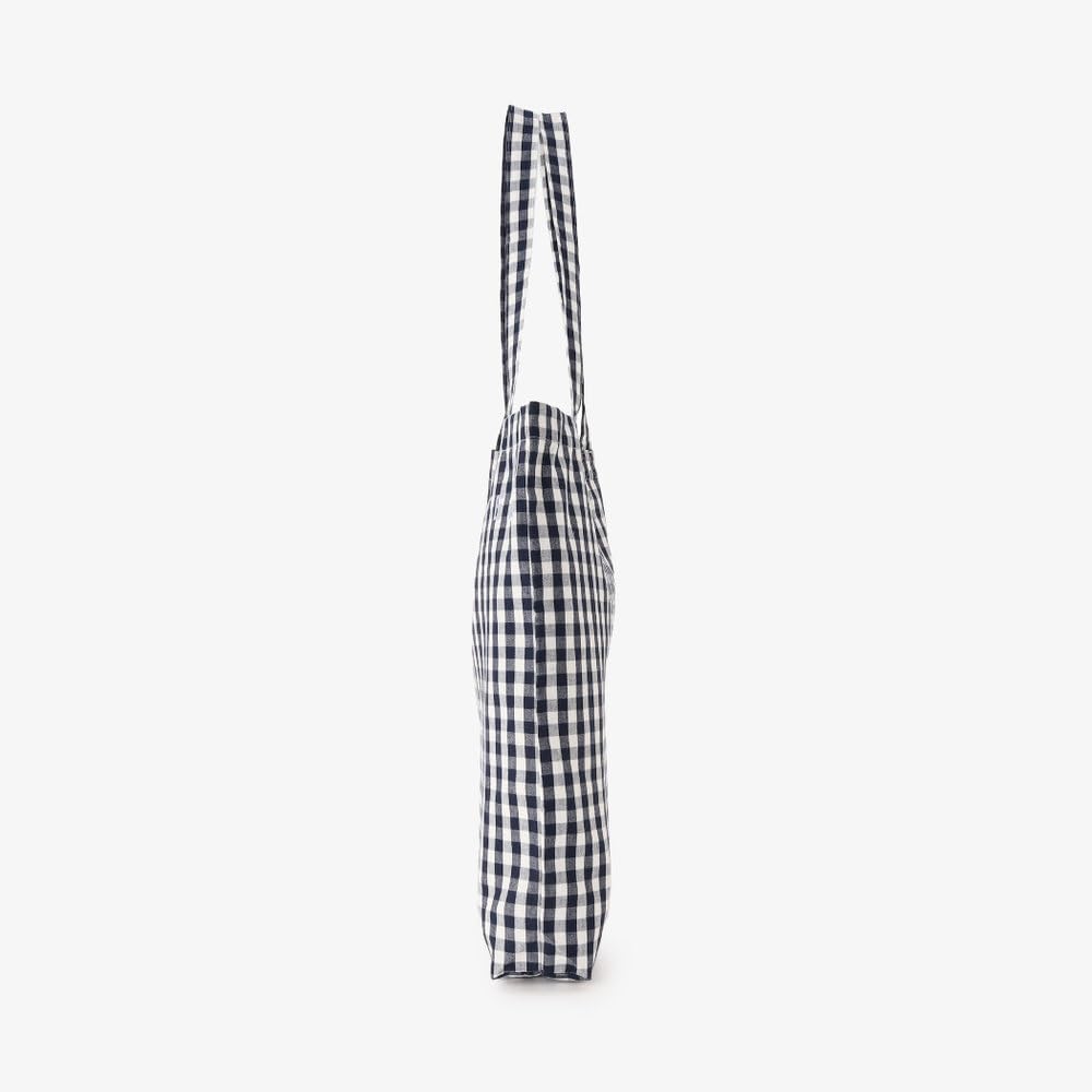 Afternoon Tea Living JA02 Gingham Check Tote Bag, Medium, Black