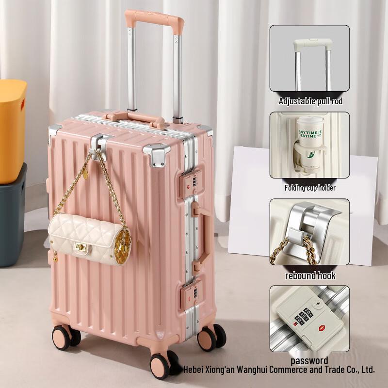 XiaoYan Spinner Luggage with Combination Lock 26 Inch
