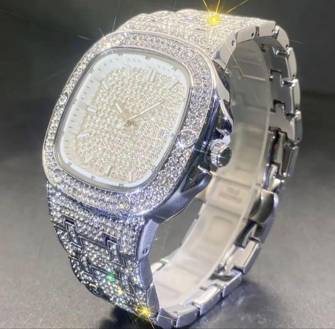 Квадратные ИСКУССТВЕННЫЕ БРИЛЛИАНТЫ наручные часы сверкающие